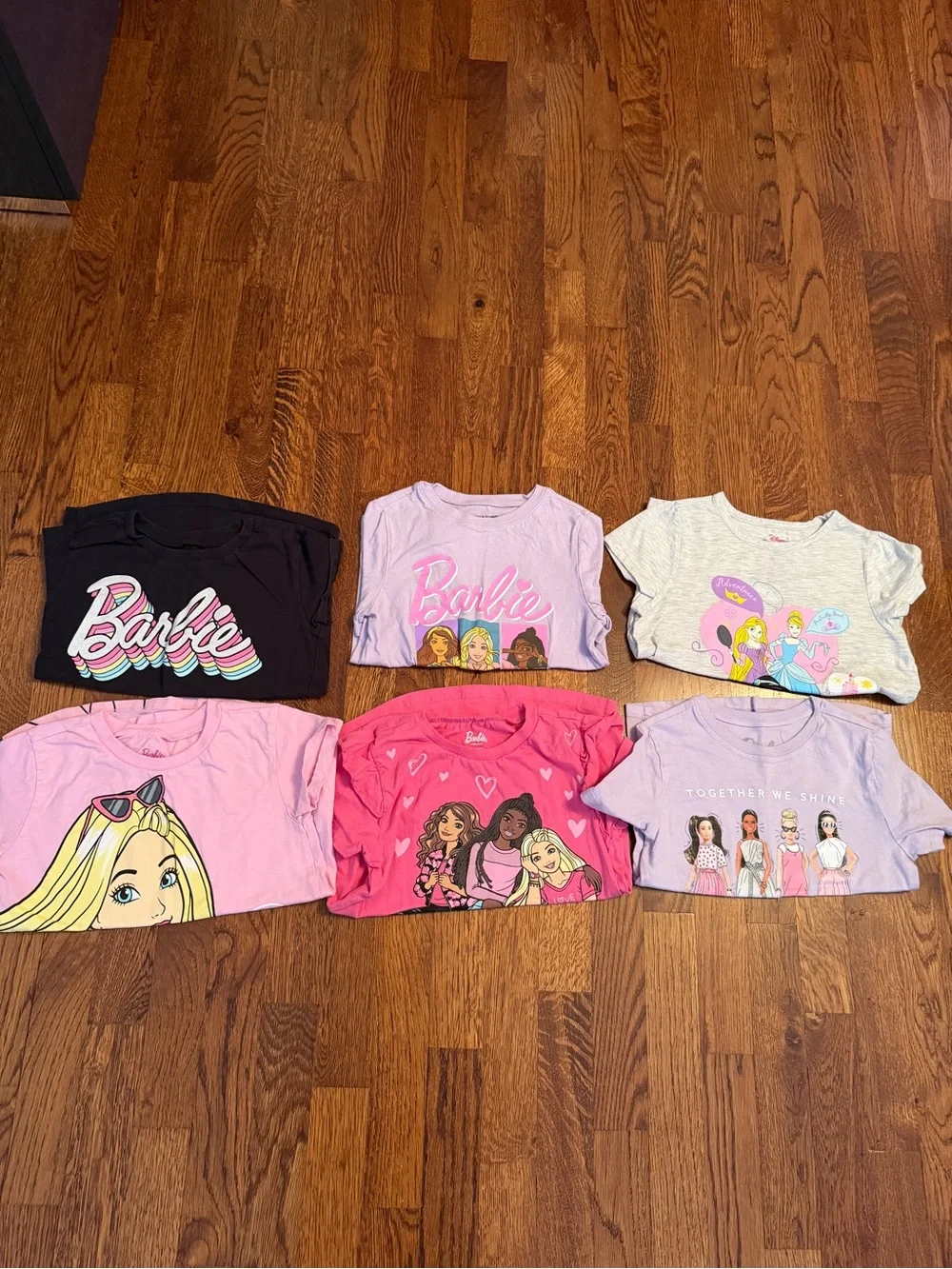 Barbie Kids Pajama Tops - Pink, Lavender, Black - SIZE 6T